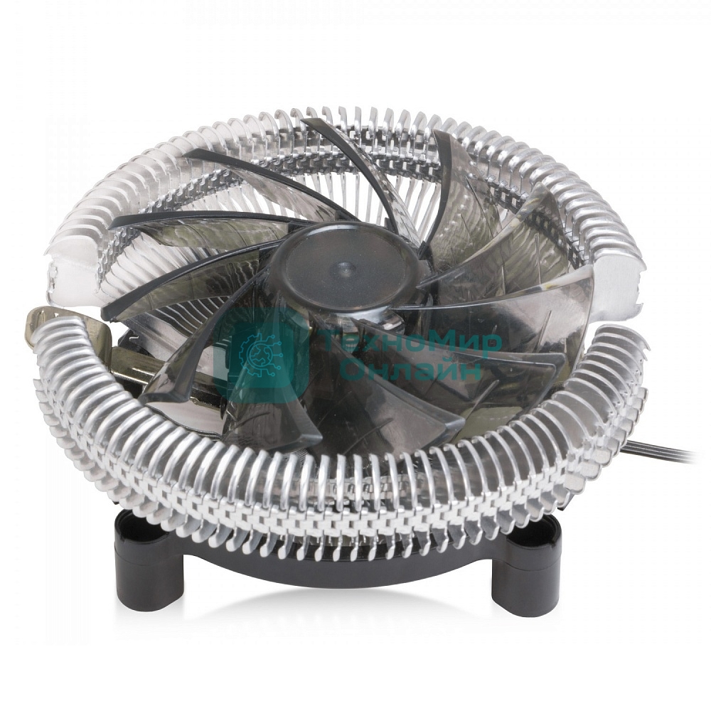 Кулер для процессора Crown CM-S1250TPWM v2 серебристый/черный, 95 мм, алюминий, 2000 об/мин, 28.7 дБ, 4 pin, 125 Вт, 53 мм