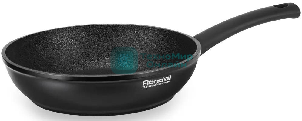 Сковорода Rondell Mustang RDA-597, 24 см, без крышки, черный