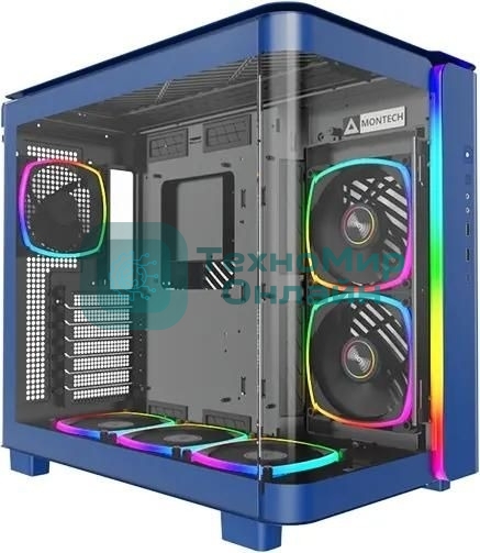 Компьютерный корпус Montech King 95 Pro голубой без БП ATX 4x120мм 2x140мм 1x180мм 2xUSB3.0 audio bott PSU