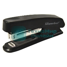 Степлер Silwerhof 401072-01 N10 (12листов) черный 50скоб пластик закрытый коробка