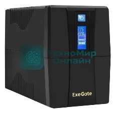 Источник бесперебойного питания ExeGate SpecialPro Smart LLB-650.LCD.AVR.2SH.RJ.USB <650VA/360W, LCD, AVR, 2*Schuko, RJ45/11, USB, Black>