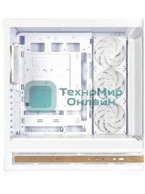 Компьютерный корпус ZALMAN P40 NAMU, ATX, белый, WINDOW, WOODEN ELEMENTS, 2xCombo(2.5” or 3.5”), 1xUSB TYPE-C, 2xUSB 3.0, SIDE 3x120мм ARGB, REAR 1x120мм ARGB