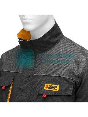 Куртка профессиональная рабочая Denzel 65% полиэстер 35% хлопок, XXXL