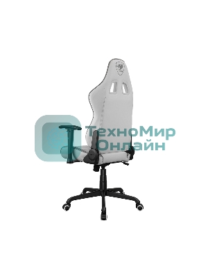 Кресло Cougar Fortress белый, экокожа, 120 кг, механизм качания