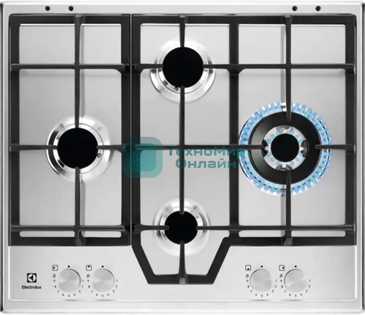 Газовая варочная поверхность Electrolux KGS64562SX независимая, нержавеющая сталь