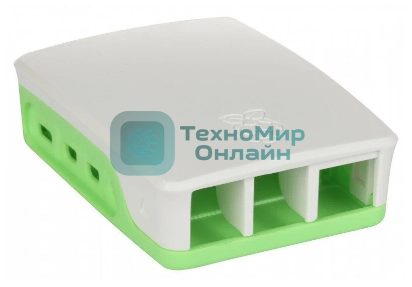 Корпус Qumo ABS Plastic, Raspberry Pi 4, White+Green(RS031)