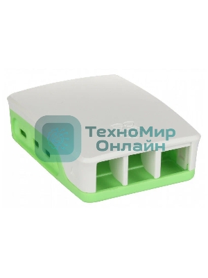 Корпус Qumo ABS Plastic, Raspberry Pi 4, White+Green(RS031)