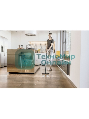 Строительный пылесос Karcher WD 2 Plus S V-15/4/18 желтый, 1000 Вт, уборка сухая/сбор воды, пылесборник мешок/контейнер, 15 л