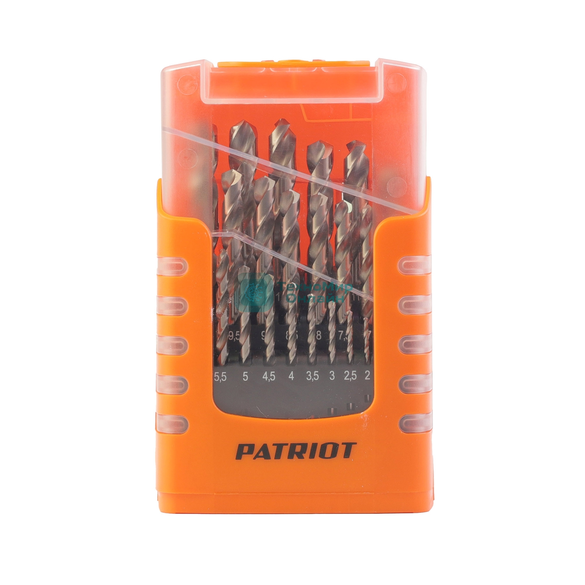 Набор сверл по металлу PATRIOT, HSS, 25 шт: 1,0-13,0 мм, в пластиковом боксе