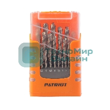 Набор сверл по металлу PATRIOT, HSS, 25 шт: 1,0-13,0 мм, в пластиковом боксе