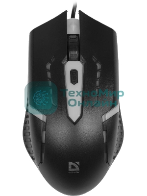 Мышь проводная Defender Hit MB-601 черный, 1200 dpi, USB, кнопки - 4
