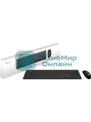 Комплект клавиатура+мышь MSI K200 Combo MS-8ZA4 беспроводной, USB, 1600 DPI, чёрный