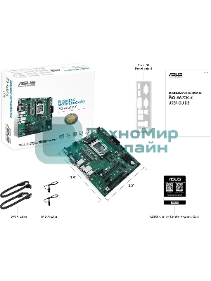 Материнская плата ASUS Pro A620M-C-CSM, AM5, AMD A620, 2xDDR5, 4xSATA, 2xM.2 PCIe 4.0 x4, 1xPCIe 4.0 x16, 2xPCIe x1, 1xRJ45 1GbE, 1xUSB 3.2 Gen 2, 3xUSB 2.0, 1xUSB-C 3.2 Gen 2, 1xDVI-D, 1xDP, 1xHDMI, 1xVGA, 3x3.5 мм, 7.1, mATX