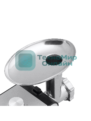 Мясорубка электрическая BBK MG2000 металлик/черный, 2000 Вт, 2.0 кг/мин, реверс, защита от перегрузки, насадки - 5