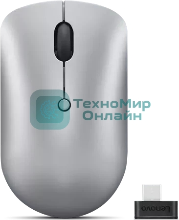 Мышь беспроводная Lenovo 540 светло-серый, 2400 dpi, радиоканал, USB-C, кнопки - 4