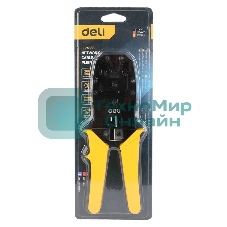 Обжимные клещи Deli DL2468C 8P(RJ-45), 6P(RJ-14 и RJ-12), 4P(RJ-9) 200мм