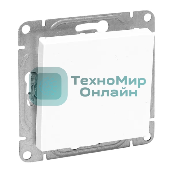 Механизм выключателя EKF UP1-SWW-11 одноклавишный, проходной, белый Эпика