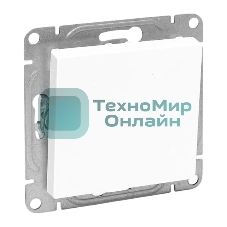 Механизм выключателя EKF UP1-SWW-11 одноклавишный, проходной, белый Эпика