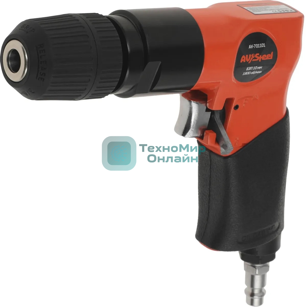 Дрель прямая Av Steel AV-701101 106л/мин патр.:быстрозажимной оранжевый/черный