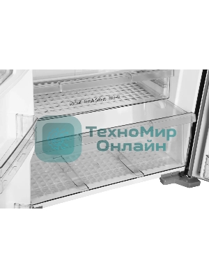 Холодильник Hitachi R-W660PUC7X GC шампань стекло двухкамерный 396/144л морозилка сверху, No Frost, Side by Side