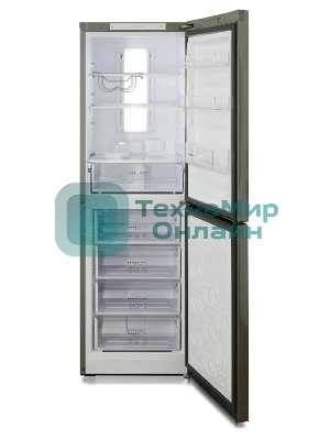 Холодильник Бирюса Б-I940NF нержавеющая сталь двухкамерный 210/130л морозилка снизу, No Frost