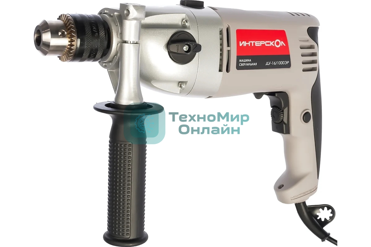 Дрель ударная Интерскол ДУ-16/1000ЭР 1000Вт патрон:кулачковый реверс