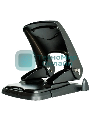 Дырокол Silwerhof Vis, до 55 листов, металл черный, отверстий: 2, с линейкой