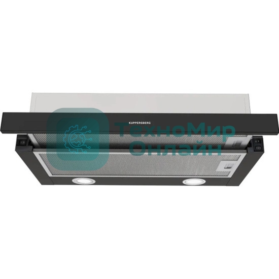 Вытяжка встраиваемая Kuppersberg SlimDual 60 B черный, 60 см, 650 куб. м/ч, 53 дБ