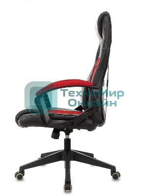 Кресло игровое Бюрократ Zombie Arena черный/красный