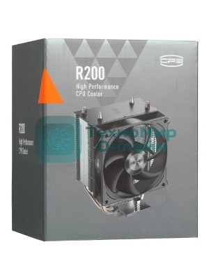 Кулер для процессора PCCooler R200 S115X/1200/1700/AM4/AM5 (TDP 110W, 90мм Non LED Fan, 2 тепловые трубки 6мм, 2200RPM, 28,3dBa)