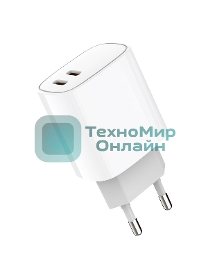 Сетевое зарядное устройство Rexant с двумя портами USB-C + USB-C, 20 Вт