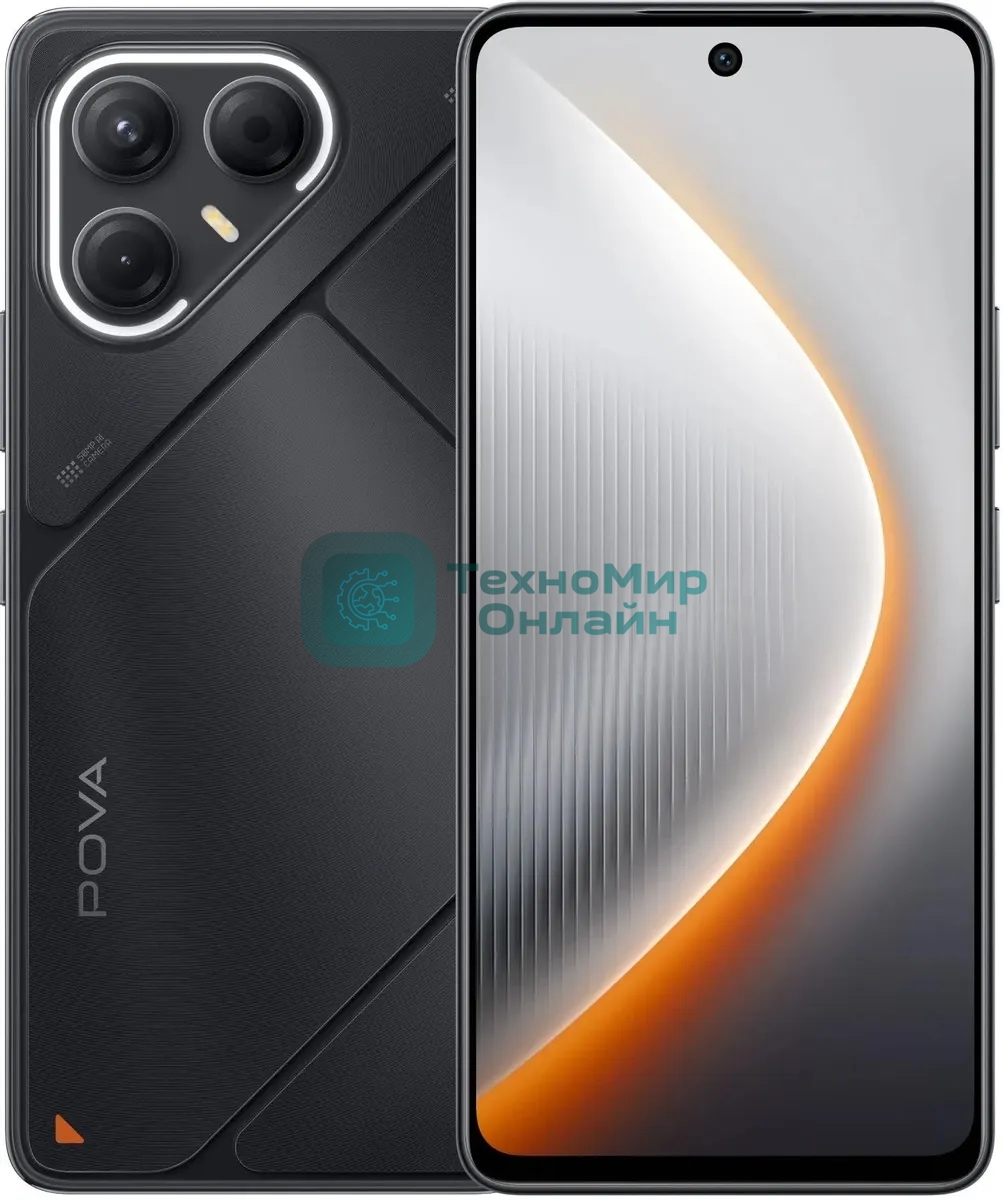 Смартфон Tecno Pova 7 5G LJ7, 8/256Gb, черный