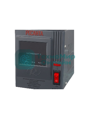 Стабилизатор напряжения Ресанта АСН-1 000/1-Ц 63/6/2 220В±8%, Габариты 237х140х170, Вес 4 кг