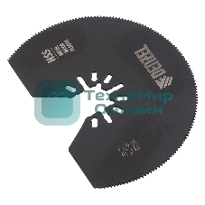 Насадка для МФИ Denzel отрезная полукруг., HSS, по металлу и дереву, 80 х 1,2 мм, мелкий зуб