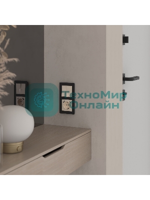 Выключатель двухклавишный с подсветкой WERKEL (айвори акрил) W1120143