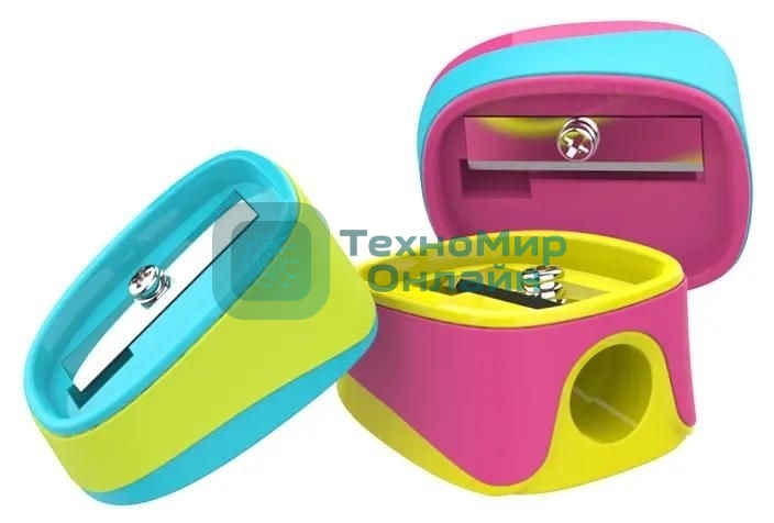 Точилка для карандашей ручная Deli ER00903 U-touch, 1 отверстие, пластик/резина ассорти, туба