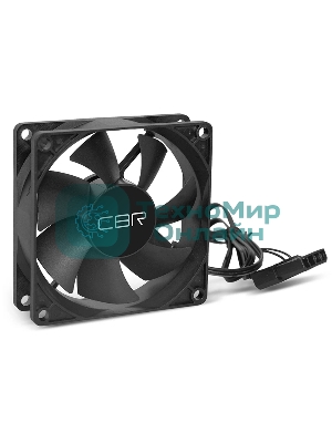 Вентилятор для корпуса CBR CBR-CF-8025-1600B черный, 80 мм, 1600 об/мин, 25 дБ, 3 pin