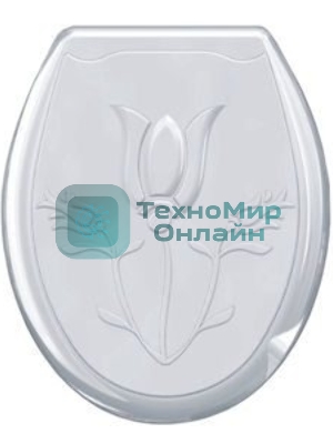 Сиденье для унитаза жесткое Лилия белое 104-402-00-01