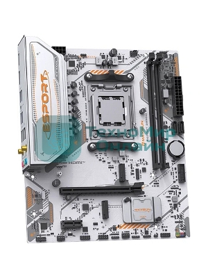 Материнская плата Maxsun MS-eSport B850M WIFI ICE, AM5, AMD B850, 2xDDR5, 2xSATA, 2xM.2, 1xPCIe 5.0 x16, 1xPCIe 3.0 x1, 1xHDMI 1.4, 1xDP, 1xRJ45, Wi-Fi 6, Bluetooth 5.2, 4xUSB-A 5Gbps, 2xUSB-A 2.0, 3x3.5 мм, 7.1, mATX