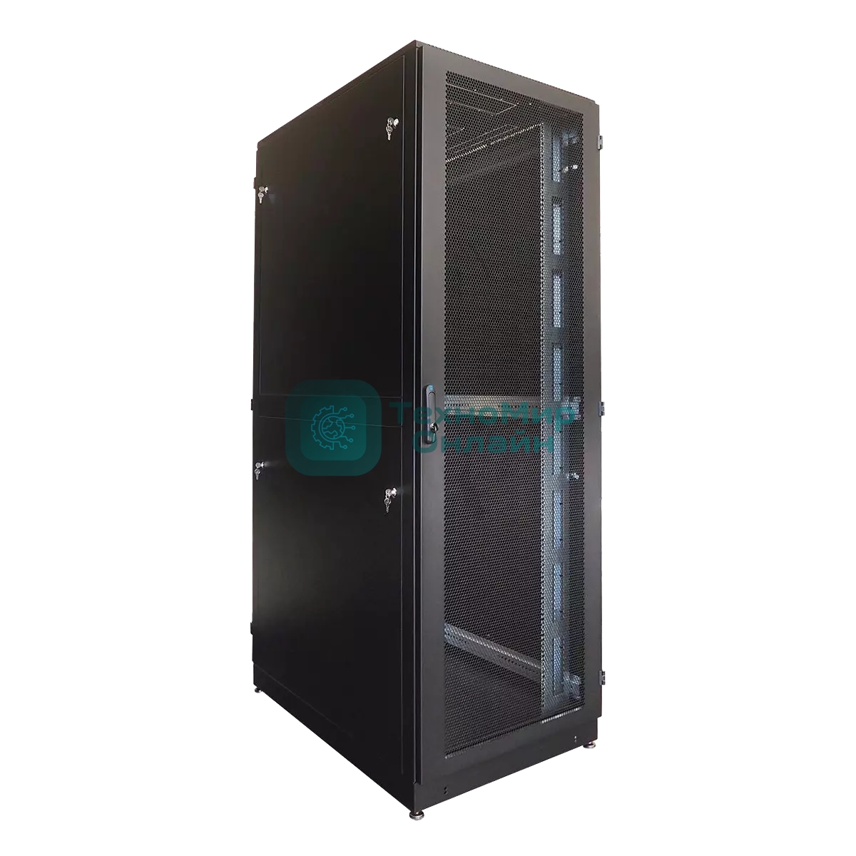 Шкаф серверный напольный 42U (800 1200) двойные перфорированные двери 2 шт.