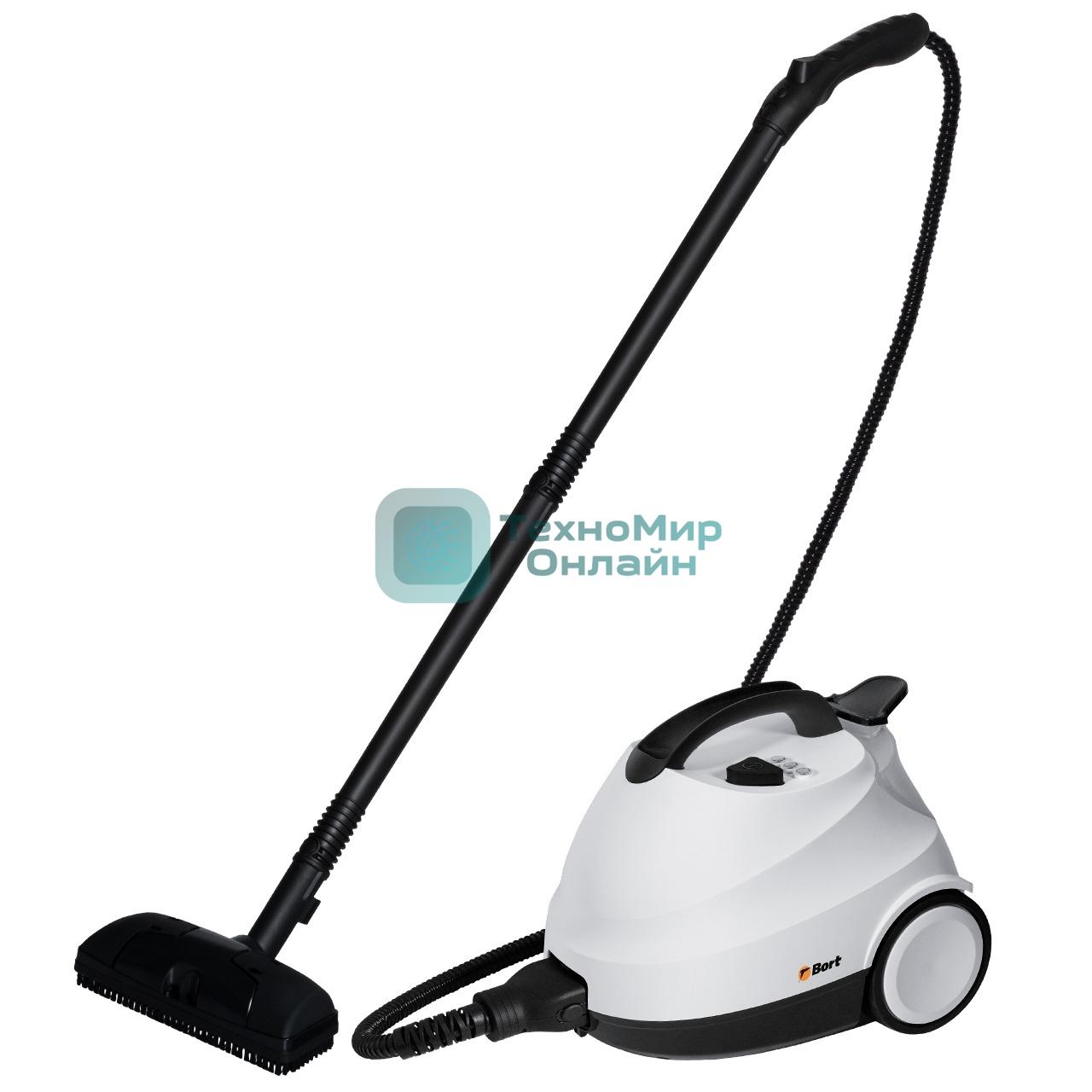 Пароочиститель Bort BDR-2700-R, 2200 Вт; 4 бар; Постоянная подача пара 45 г/мин; Температура пара 143 °С; Емкость бачка 1200 мл; Объем бойлера 1,5 л; Время нагревания 360 с; Время непрерывной работы 35 мин; Длина шланга 2 м; Длина шнура питания 3 м; Размер 400x285x260 мм; Напряжение 220 В; Частота тока 50 Гц; Вес изделия 7,5 кг; Пароочиститель; Конструкция Напольный; Материал Корпуса Пластик; Съемный резервуар для воды;;;; автовыключение; Защита от перегрева; индикация низкого уровня воды;;; Вес брутто=5,5 (Вес нетто=5) кг; 55 x 35 x 36; набор аксессуаров 14 шт; Индикатор нагрева, Электронная система контроля уровня воды, Быстрый нагрев, Блокировка выключателя во включенном состоянии, Набор насадок в комплекте, Возможность долива воды; гарантия 2 г 93412987