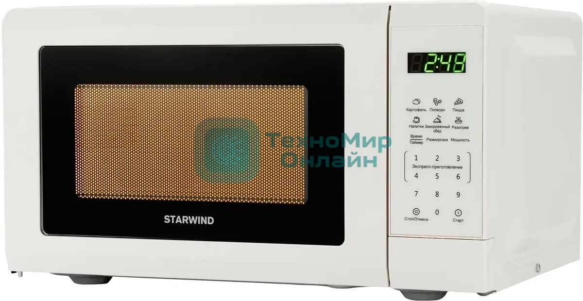Микроволновая печь Starwind SMW4120 белый, 20 л, 700 Вт, переключатели - сенсор