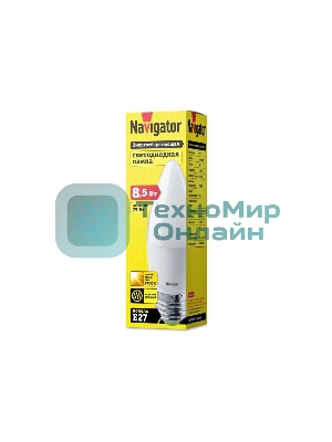 Лампа светодиодная Navigator 61 327 NLL-C37-8.5-230-2.7К-E27-FR