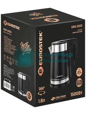 Чайник электрический Eurostek EEK-2023, 1.8 л, технология двухслойного корпуса COOL TOUCH
