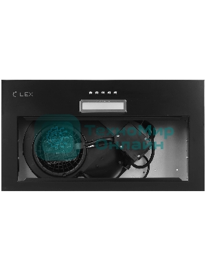 Вытяжка встраиваемая LEX GS Bloc LIGHT 600 черный, 53 см, 500 куб. м/ч, 44 дБ