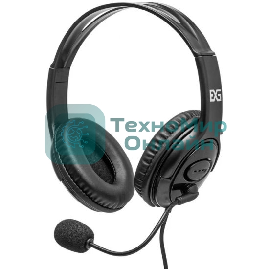 Гарнитура Exegate 960 USB Stereo чёрный, проводная, USB, регулятор громкости