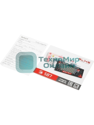 Клавиатура проводная A4Tech Bloody S87 Energy (S87 USB ENERGY WHITE) USB белый/желтый
