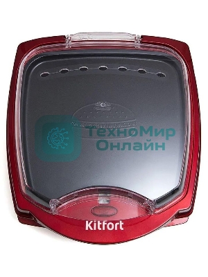 Электрогриль Kitfort KT-1610 1000Вт красный/черный