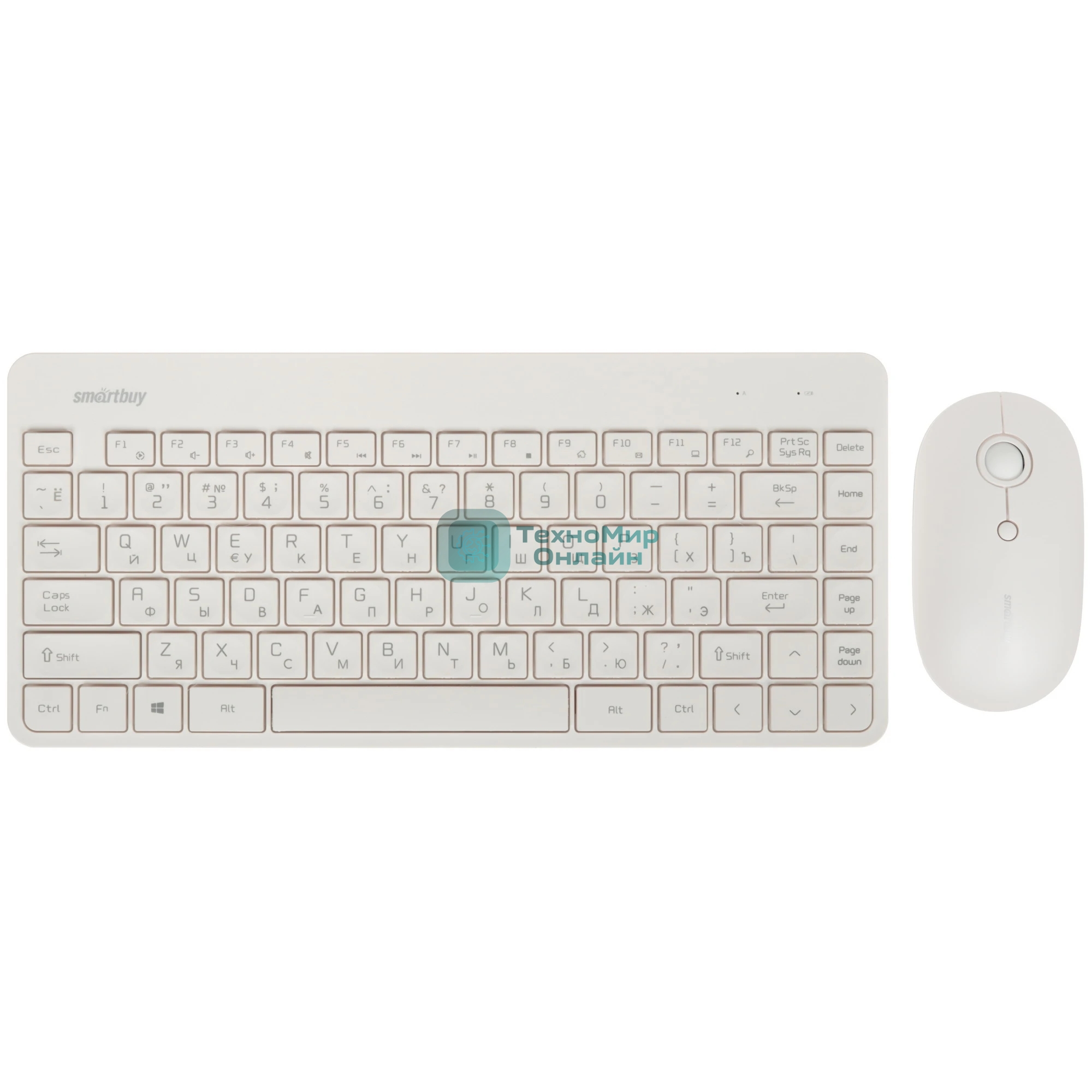Комплект клавиатура+мышь Smartbuy 220349AG беспроводной, USB, 1600 DPI, белый