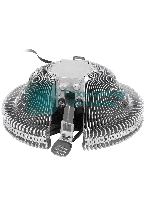 Кулер для процессора Crown CM-S1250TPWM v2 серебристый/черный, 95 мм, алюминий, 2000 об/мин, 28.7 дБ, 4 pin, 125 Вт, 53 мм